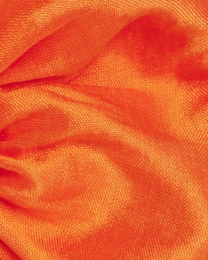 Soleil Solid Silk Scrunchie - Tangerine