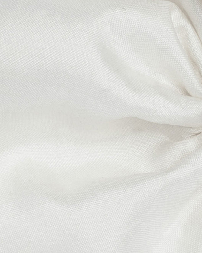 Soleil Solid Silk Scrunchie - White