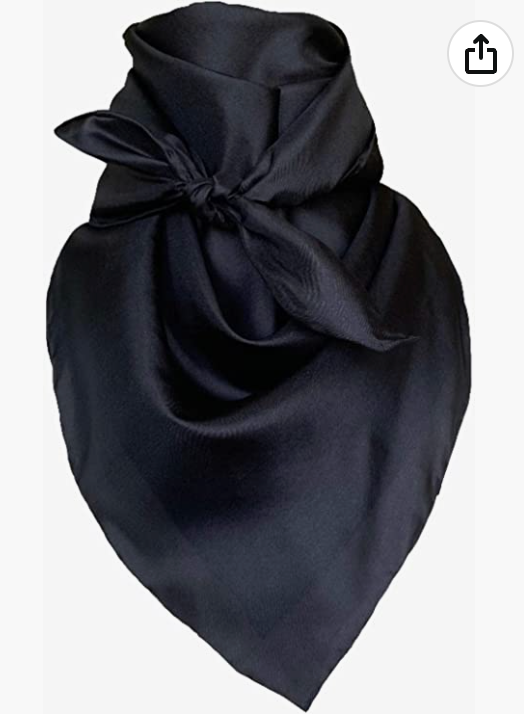 Solid Color Jacquard Silk Scarf 20"