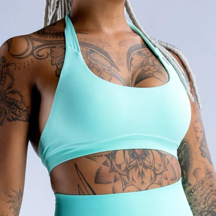 SPARK Seamless Halter Padded Sports Bra OD4196