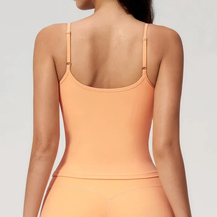 SPARK Square Neck Spaghetti Straps Yoga Fitness Tank Top ZC5555