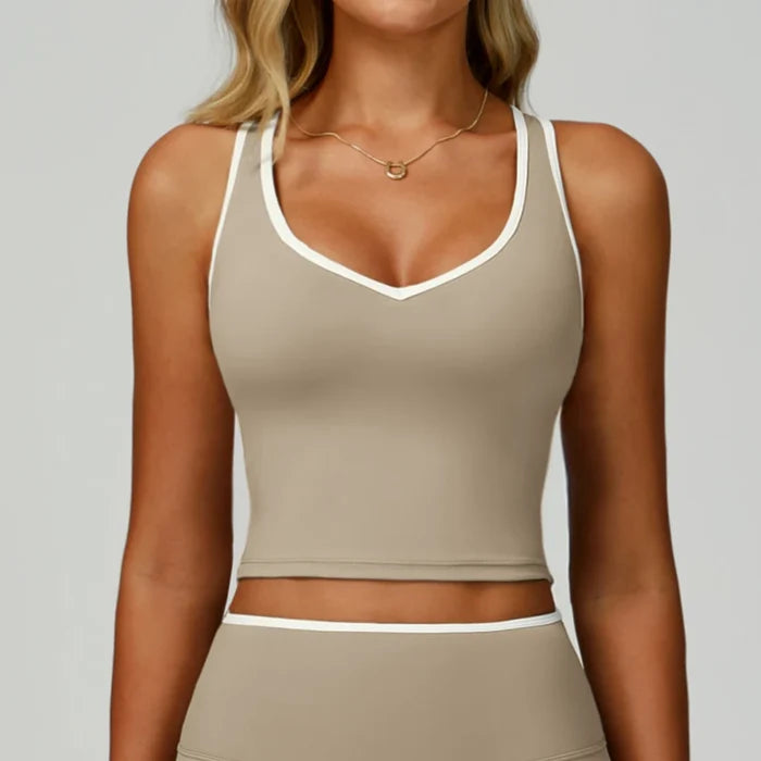 SPARK Women's Color Block Racerback Yoga Tank Top ZC9238