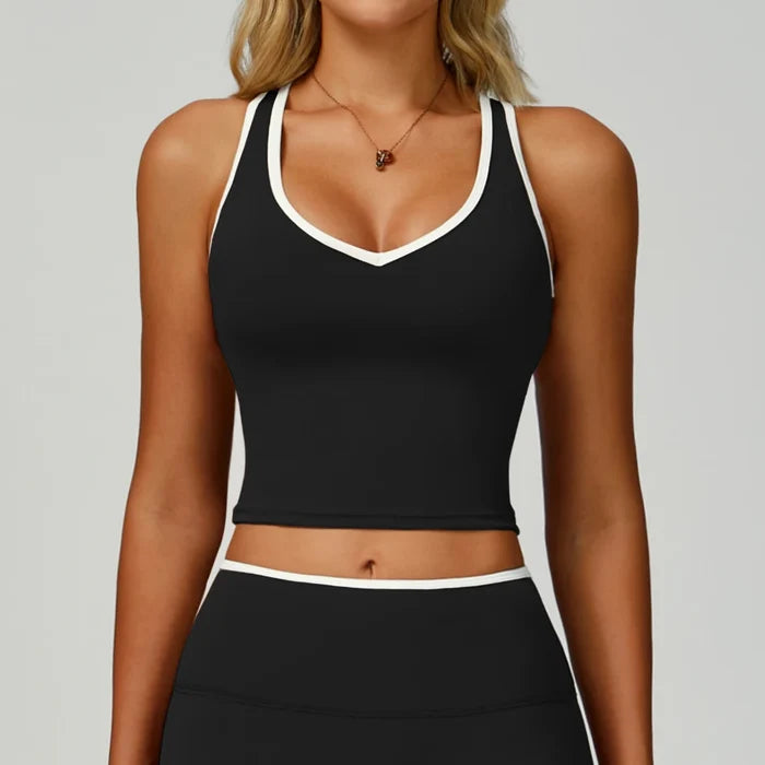 SPARK Women's Color Block Racerback Yoga Tank Top ZC9238