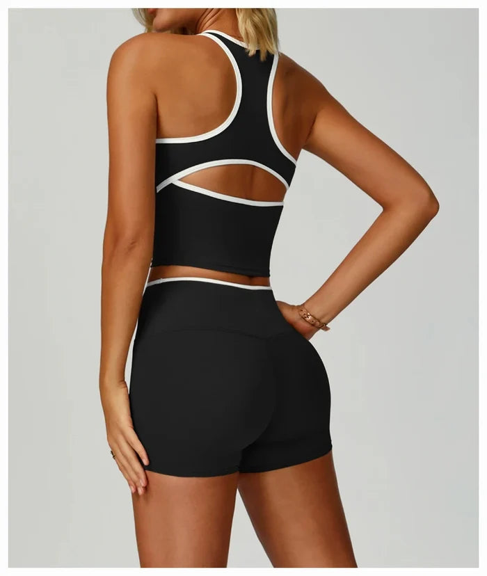 SPARK Women's Color Block Racerback Yoga Tank Top ZC9238