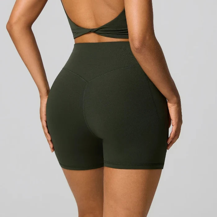 SPARK Women's High Waist Shaping Yoga Shorts with Pocket FYD247
