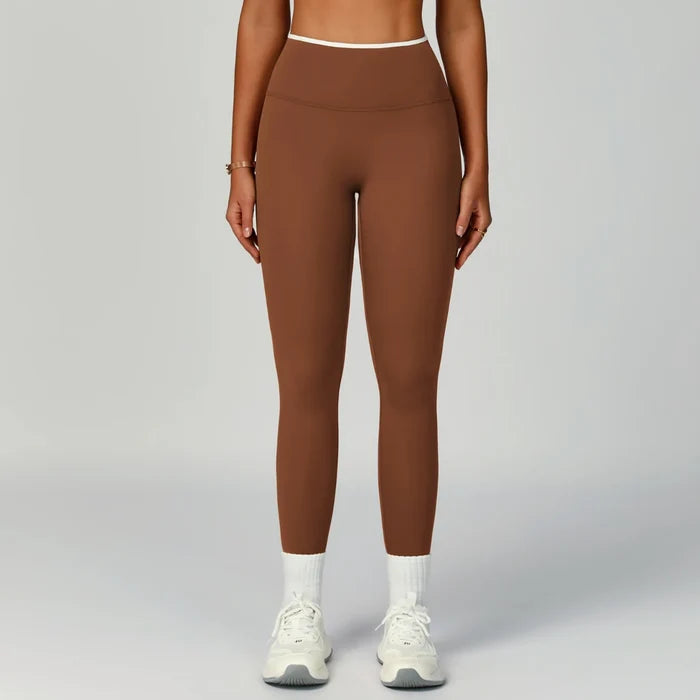 SPARK Women's High Waist Yoga Pants with Color Block ZC9238