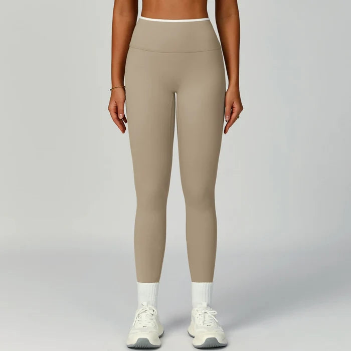 SPARK Women's High Waist Yoga Pants with Color Block ZC9238