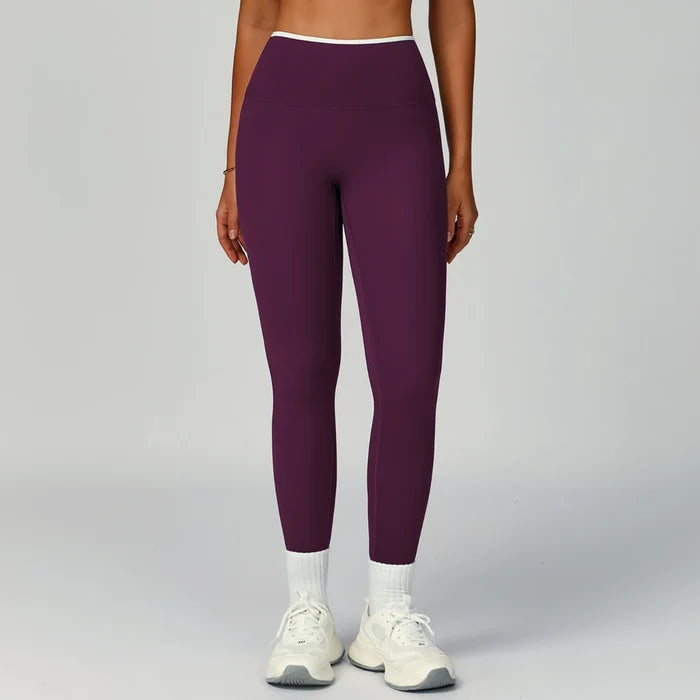 SPARK Women's High Waist Yoga Pants with Color Block ZC9238