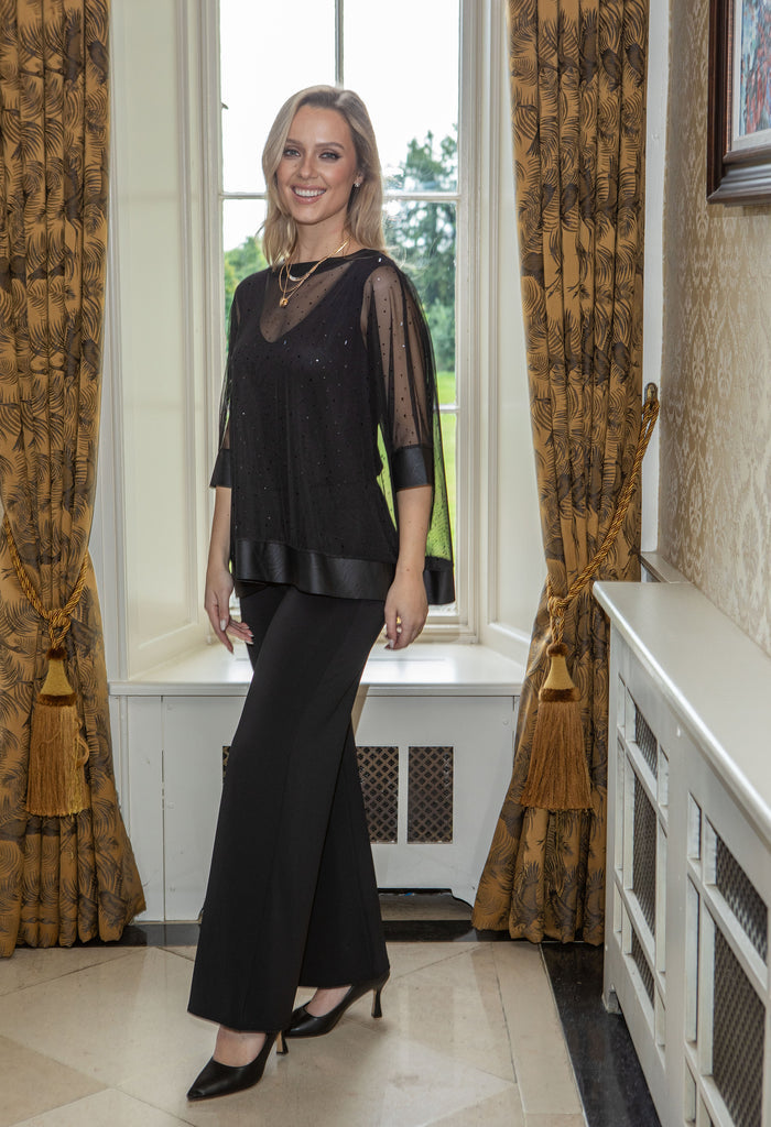 Sparkle Mesh Blouse