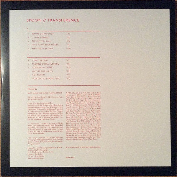 Spoon - Transference (LP) [US] 1st (Near Mint (NM or M-))