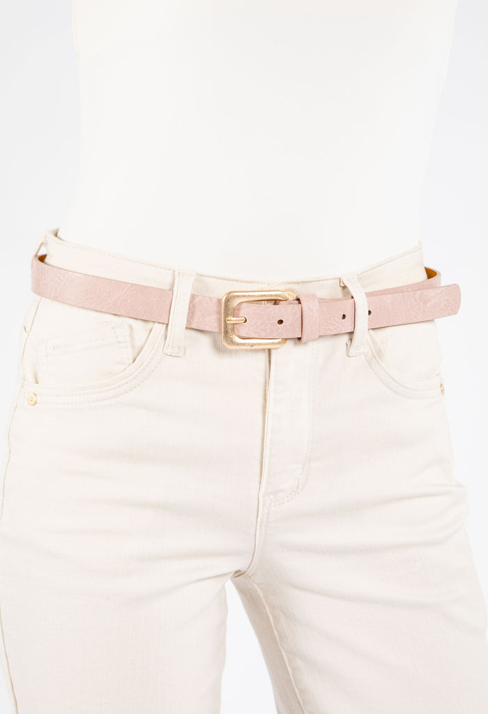Square Gold Buckle Belt