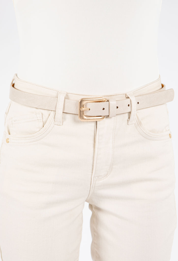 Square Gold Buckle Belt