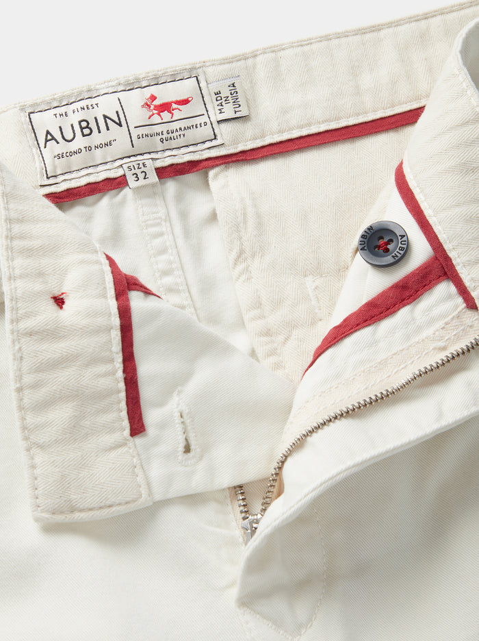 Aubin Ecru Stamford Chino Short | Chino Short