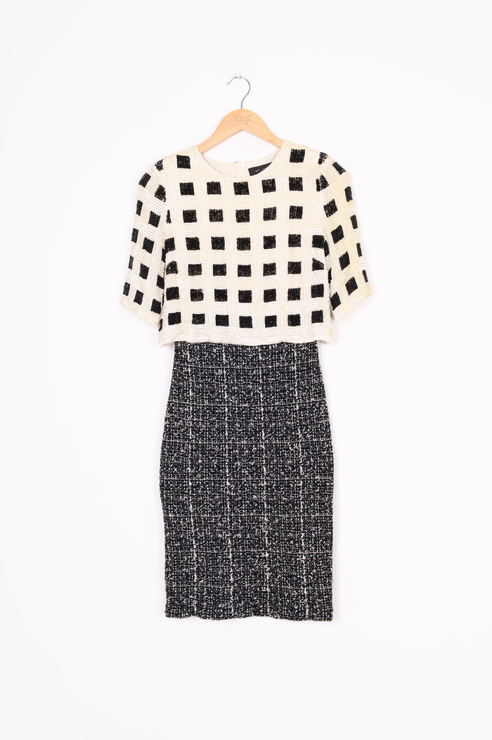 St.John Womens Cream Dress Size 4