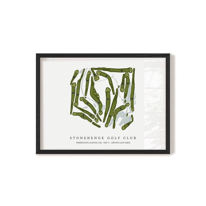 Stonehenge Golf Club | Golf Course Print | Black Frame