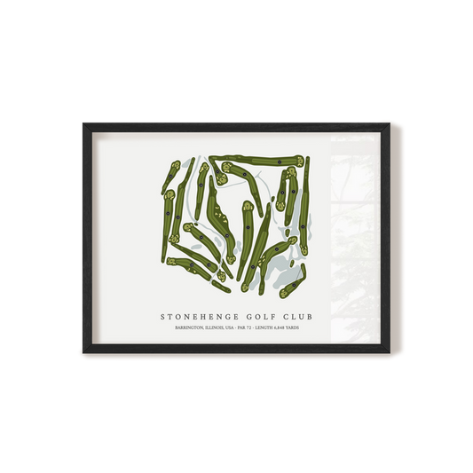 Stonehenge Golf Club | Golf Course Print | Black Frame