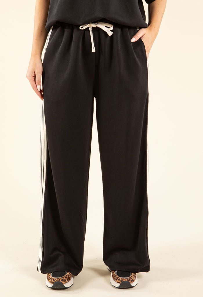Stripe Detail Wide Joggers