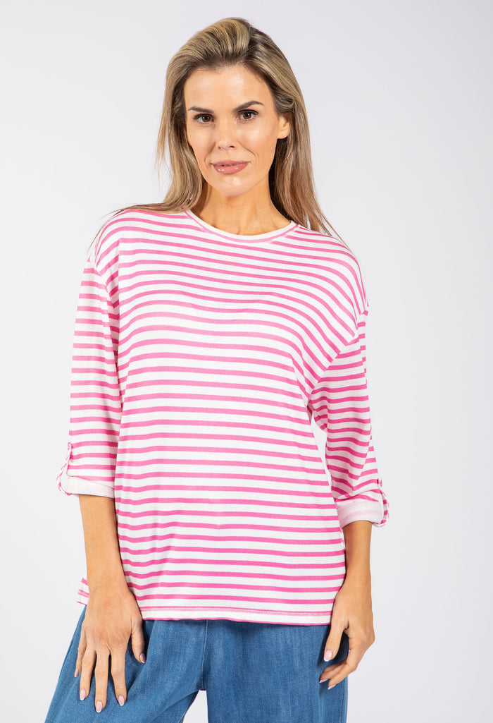 Striped Fine Knit Top
