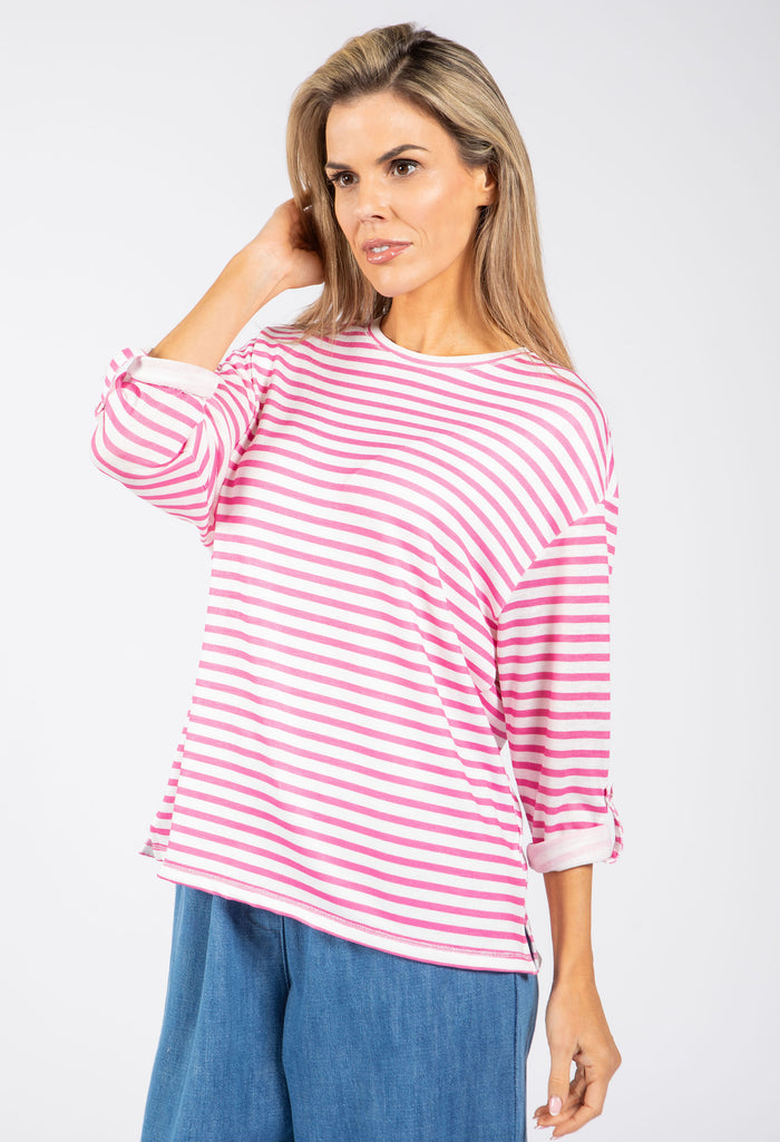 Striped Fine Knit Top