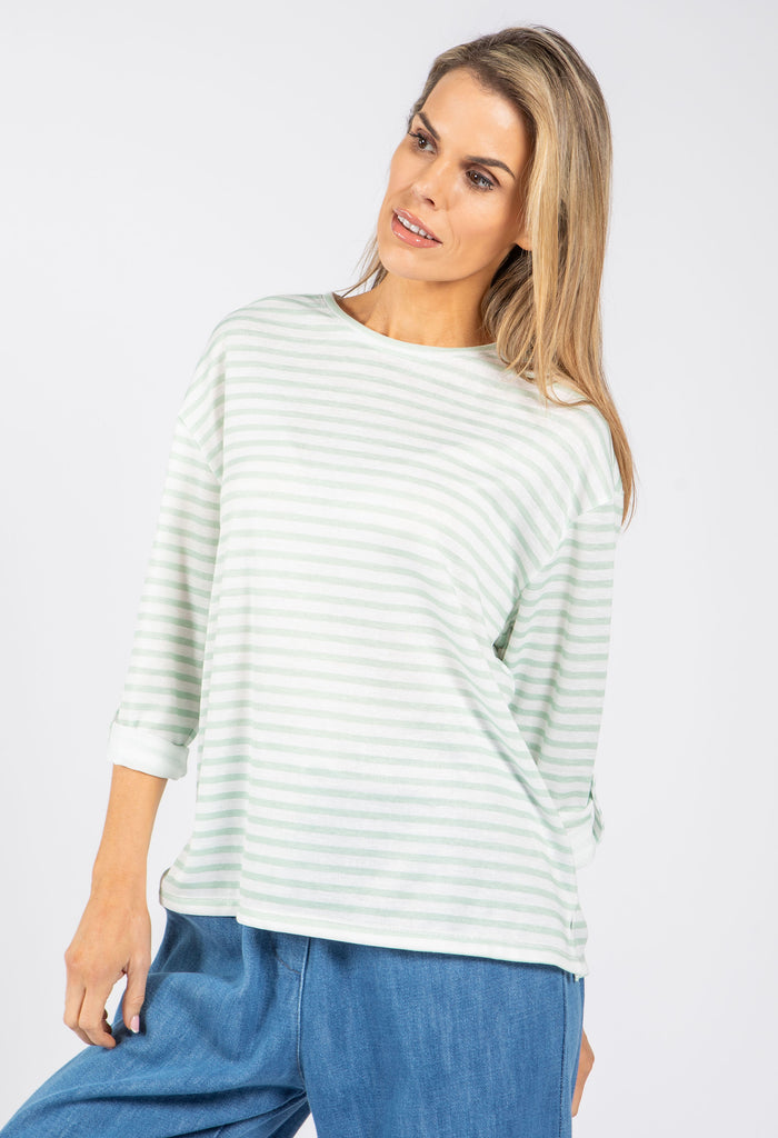 Striped Fine Knit Top