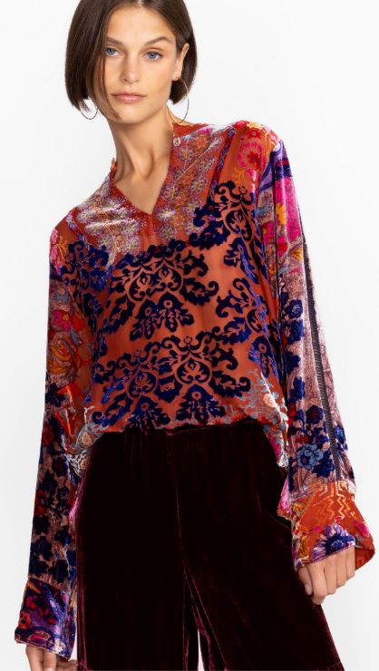 SYRIAH BURNOUT ENTA BLOUSE