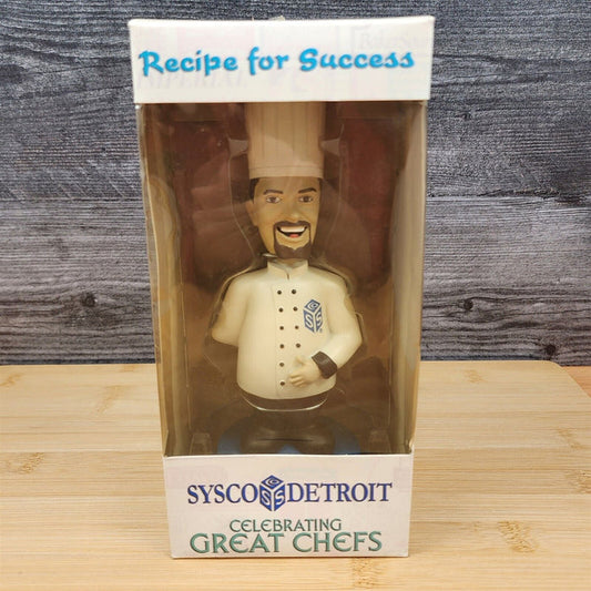 Sysco Detroit Celebrating Chef Bobblehead Doll Nodder Souvenir Advertising