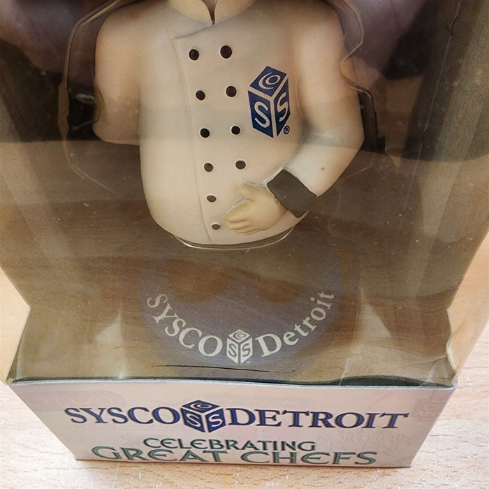 Sysco Detroit Celebrating Chef Bobblehead Doll Nodder Souvenir Advertising
