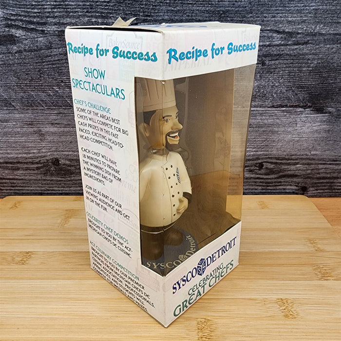Sysco Detroit Celebrating Chef Bobblehead Doll Nodder Souvenir Advertising