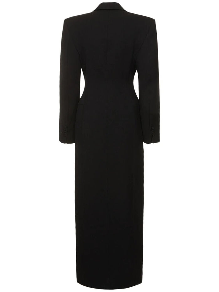 Tailored Double-Breasted Blazer Maxi Dress – ELHENAWY