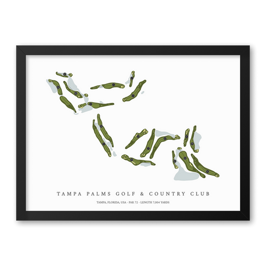 Tampa Palms Golf & Country Club | Golf Course Map | Black Frame