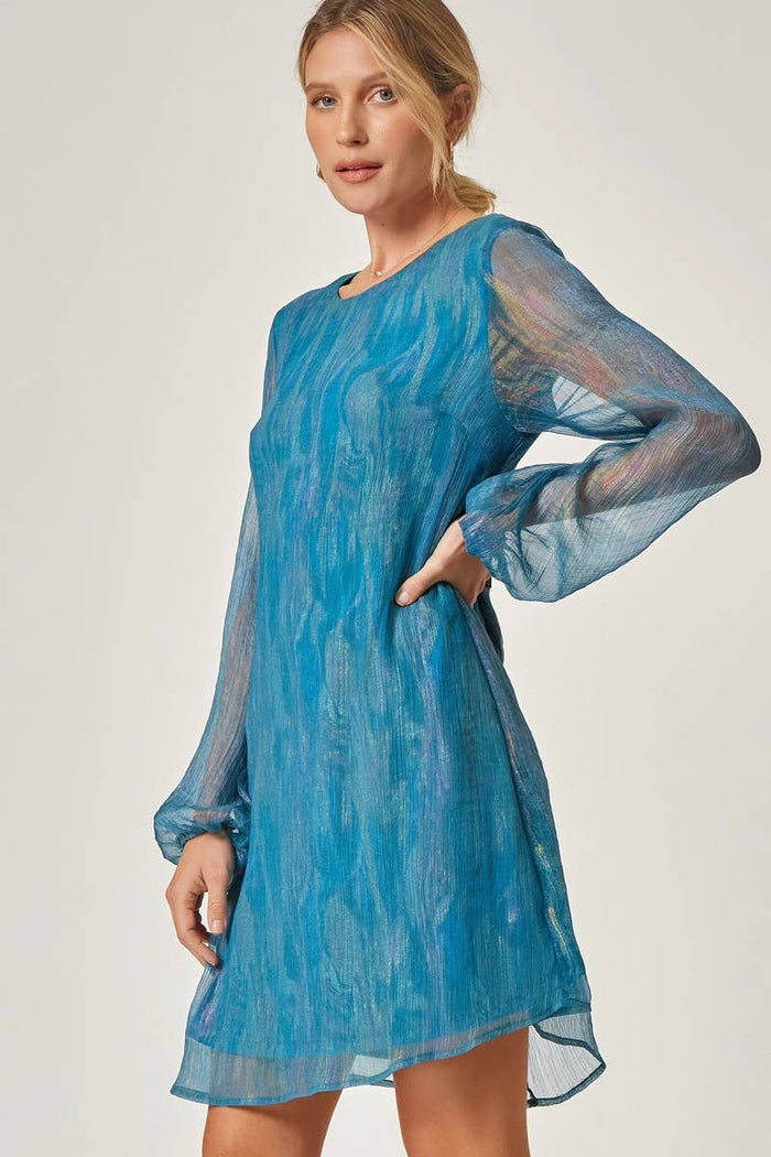 Teal Shimmer Dress