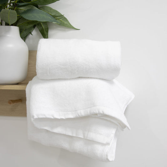 Terrazzo Baby Bath Towel 2pk White - Bubba Blue Australia