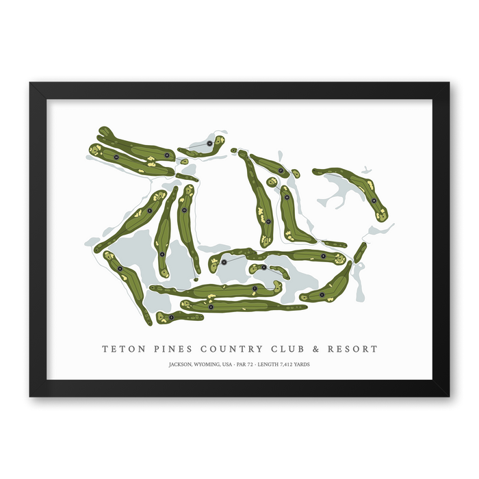 Teton Pines Country Club & Resort | Golf Course Print | Black Frame