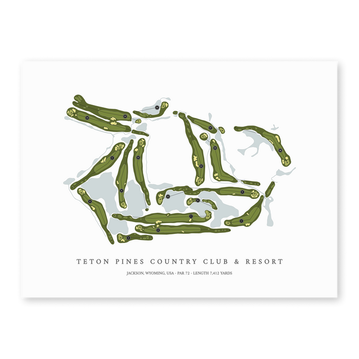 Teton Pines Country Club & Resort | Golf Course Print | Unframed