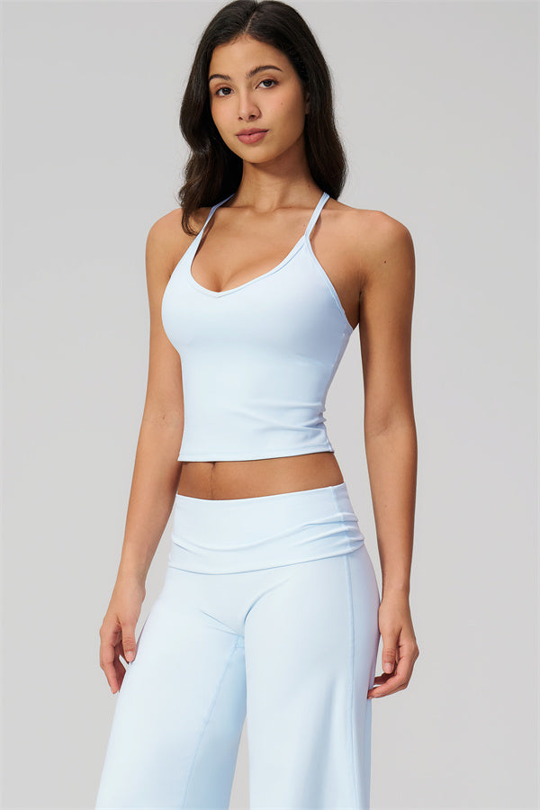 The Daring Tank Top Straight Leg Pants 2-Piece Set