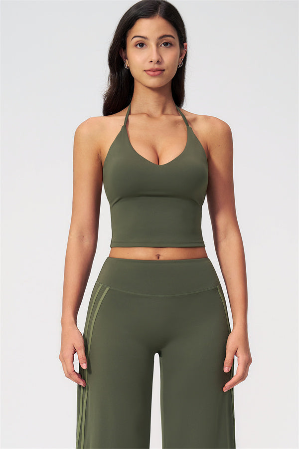 The Evoke Crop Top Straight Leg Pants 2-Piece Set