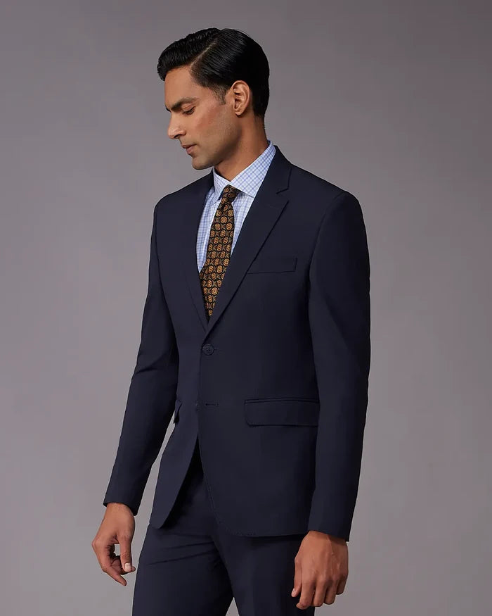 The Flux 4-Way Stretch Suit - Navy