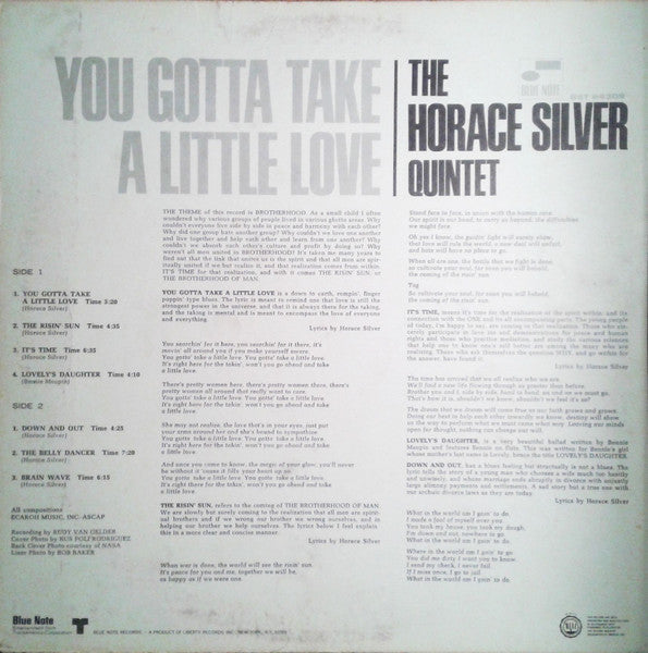 The Horace Silver Quintet - You Gotta Take A Little Love