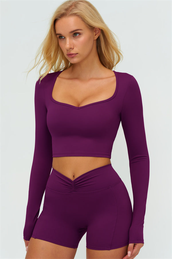 The Lushness Long Sleeve Crop top