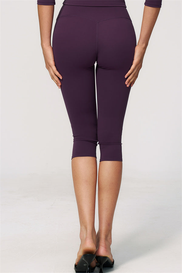 The Natalia Half-Sleeve Top Capri Leggings 2-Piece Set
