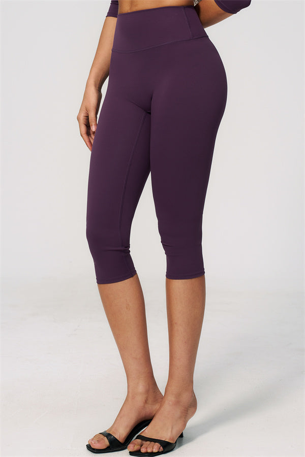 The Natalia Half-Sleeve Top Capri Leggings 2-Piece Set