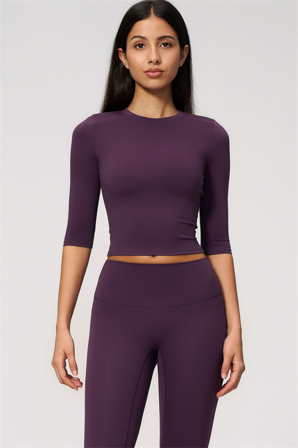 The Natalia Half-Sleeve Top Leggings 2-Piece Set