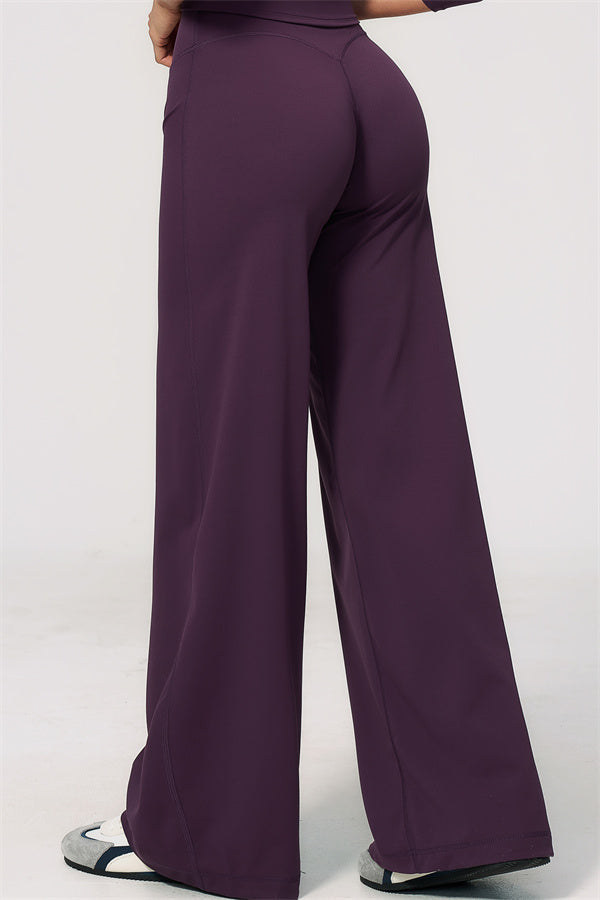 The Natalia Half-Sleeve Top Straight Leg Pants 2-Piece Set