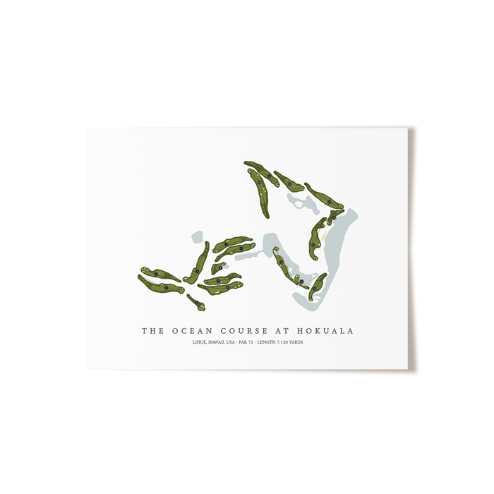 The Ocean Course at Hokuala | Golf Course Print | Unframed