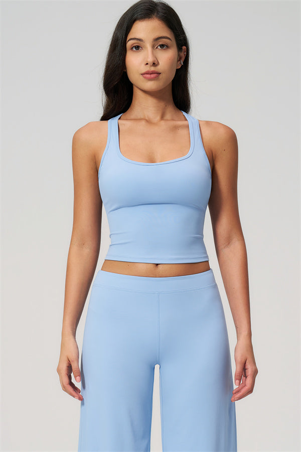 The Revive Crop Top Straight Leg Pants 2-Piece Set