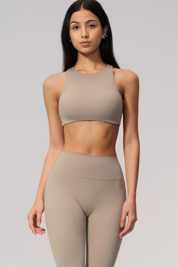 The Twirl Open Back Sports Bra Capri Leggings 2-Piece Set
