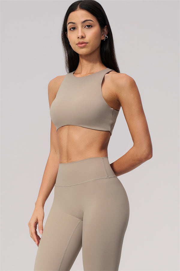 The Twirl Open Back Sports Bra Capri Leggings 2-Piece Set