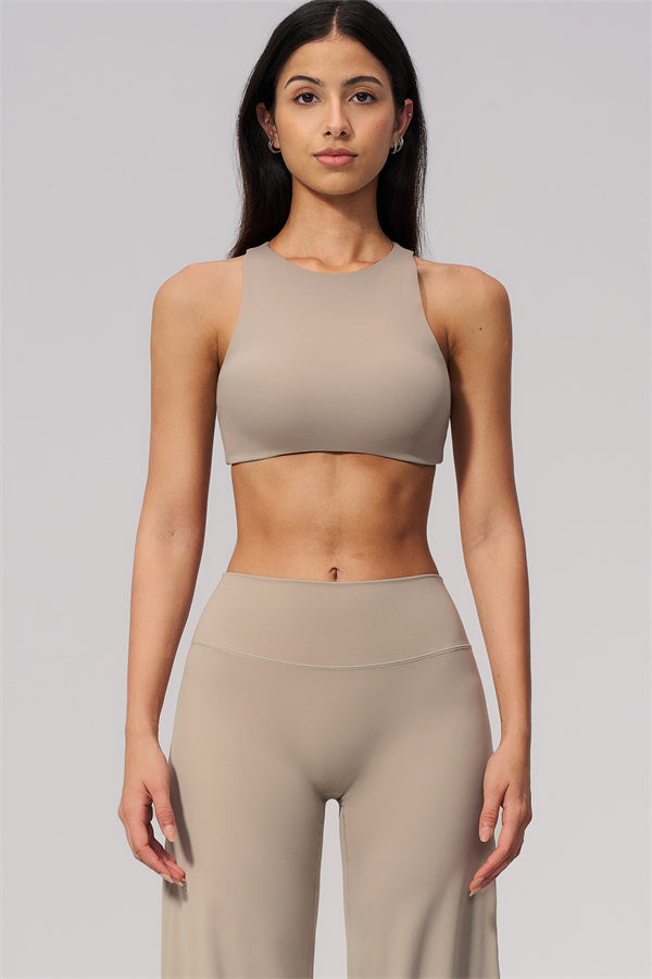 The Twirl Open Back Sports Bra Straight Leg Pants 2-Piece Set