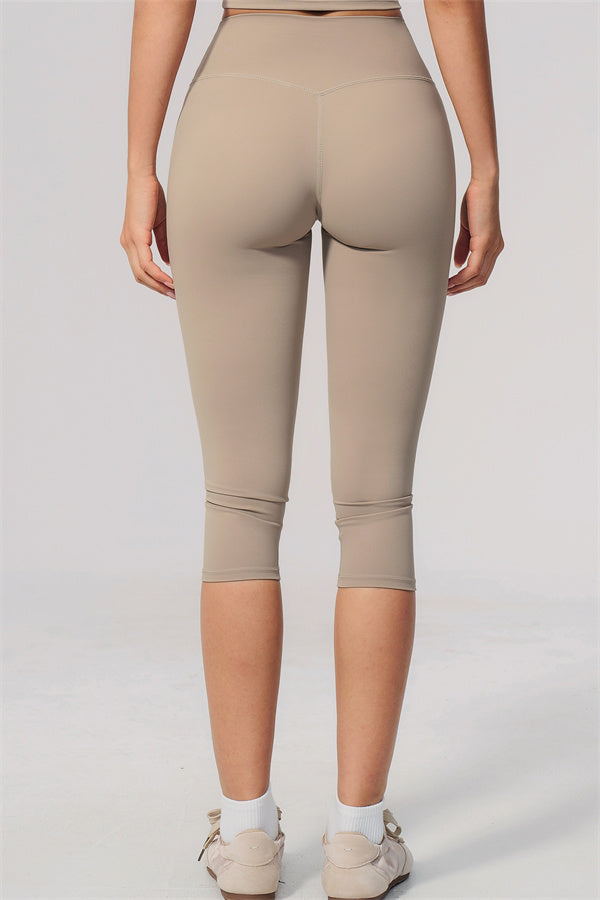 The Twirl Wide Strap Halter Crop Top Capri Leggings 2-Piece Set