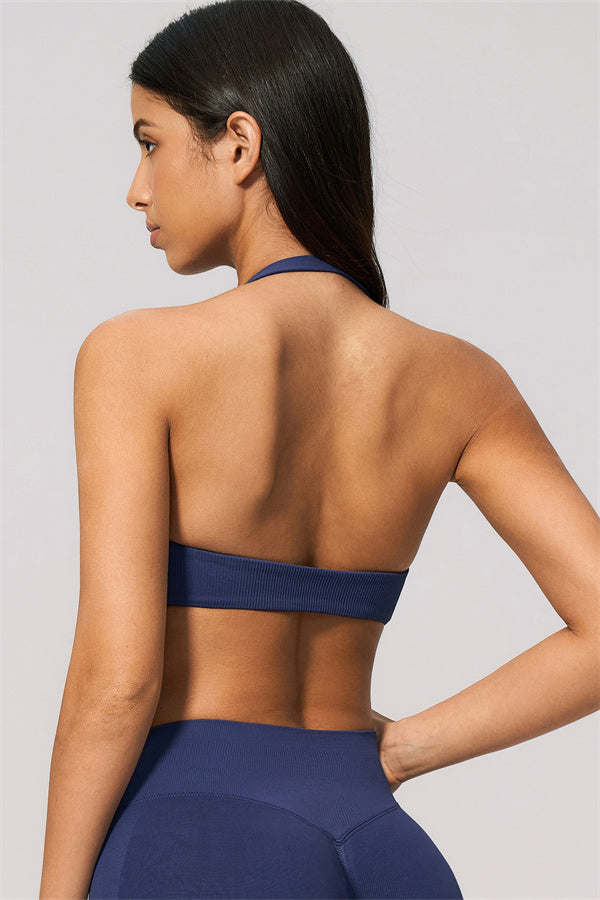 The Velvetine Halter Sports Bra Leggings 2-Piece Set